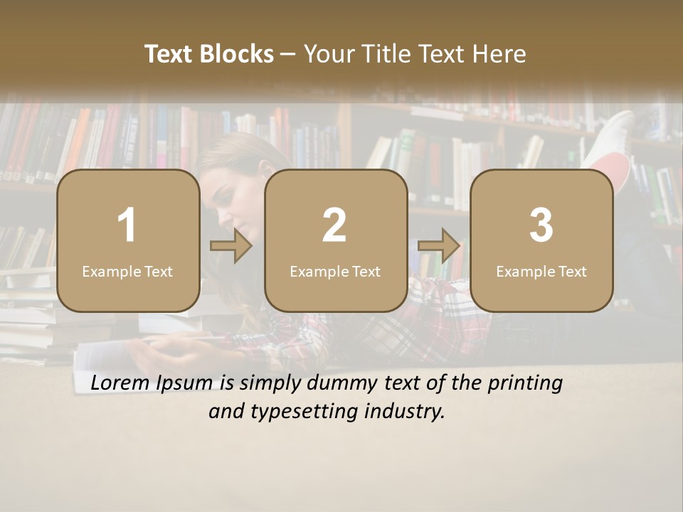 A Woman Laying On The Floor Reading A Book PowerPoint Template