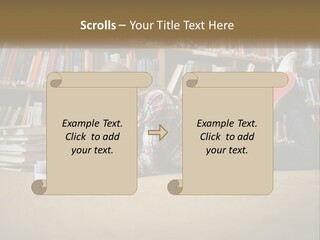 A Woman Laying On The Floor Reading A Book PowerPoint Template