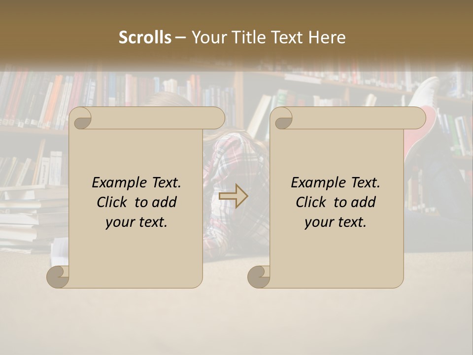 A Woman Laying On The Floor Reading A Book PowerPoint Template