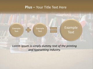 A Woman Laying On The Floor Reading A Book PowerPoint Template