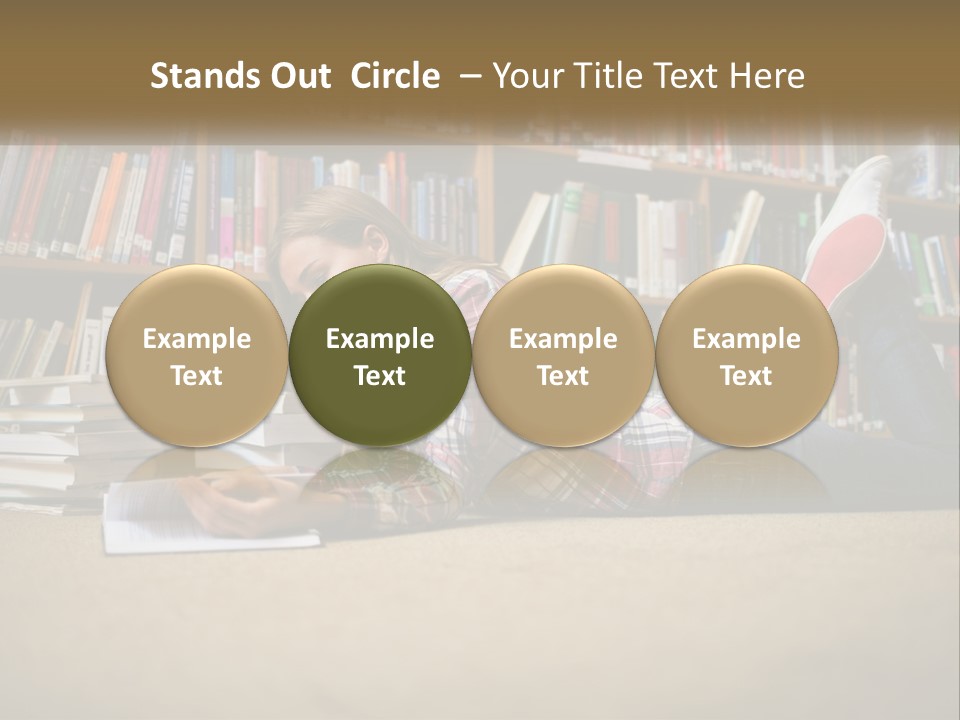 A Woman Laying On The Floor Reading A Book PowerPoint Template