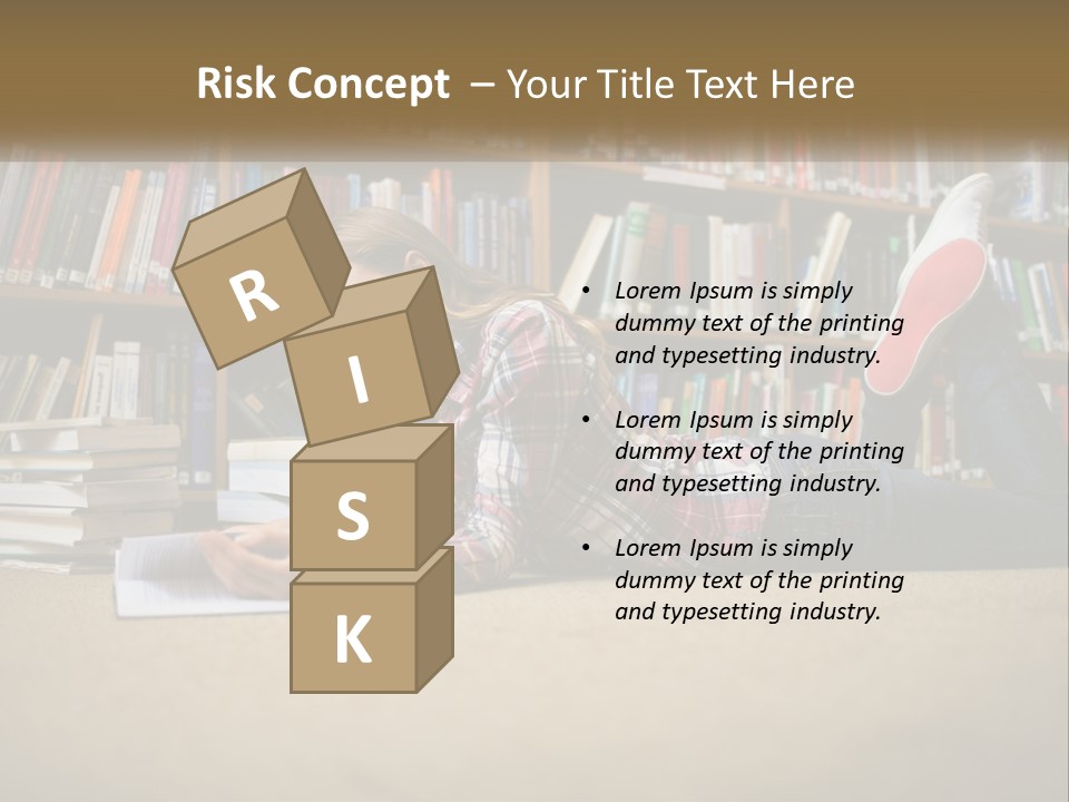 A Woman Laying On The Floor Reading A Book PowerPoint Template