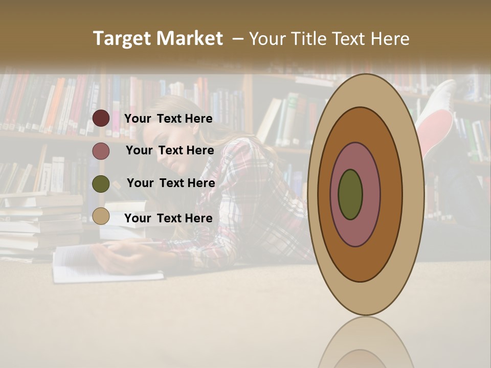 A Woman Laying On The Floor Reading A Book PowerPoint Template