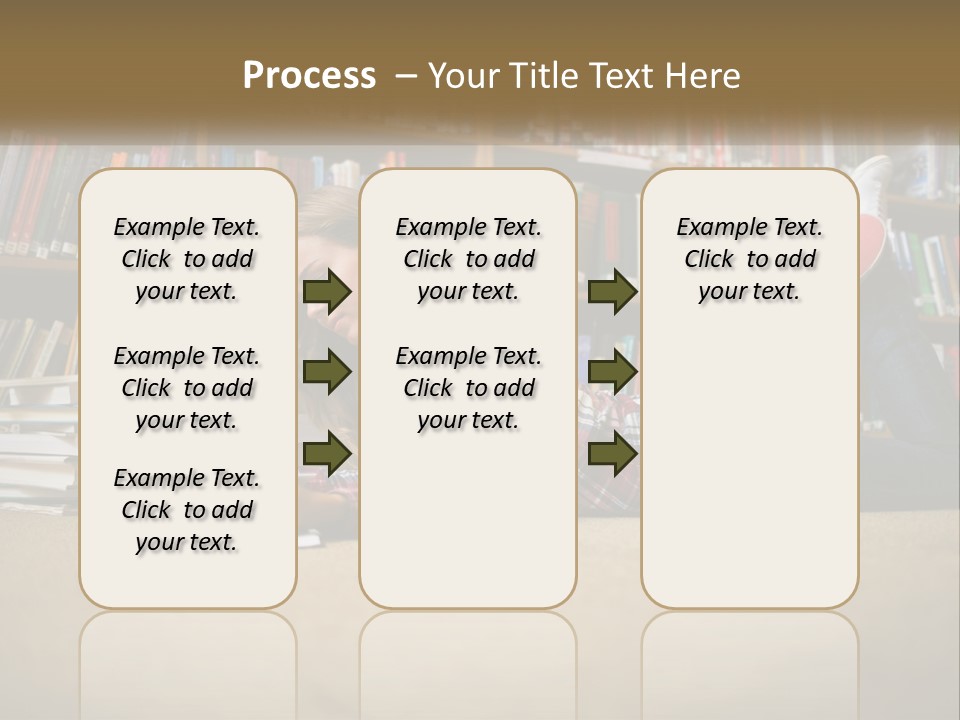 A Woman Laying On The Floor Reading A Book PowerPoint Template
