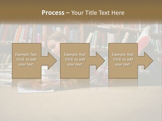 A Woman Laying On The Floor Reading A Book PowerPoint Template