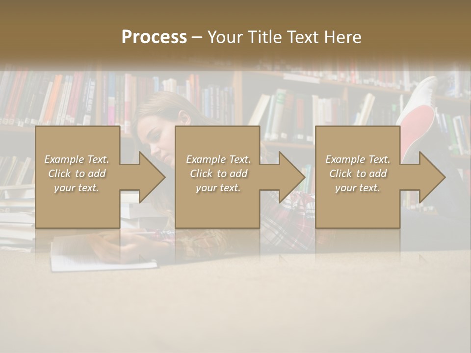 A Woman Laying On The Floor Reading A Book PowerPoint Template