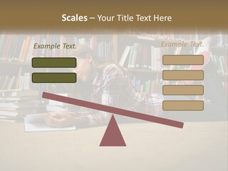 A Woman Laying On The Floor Reading A Book PowerPoint Template