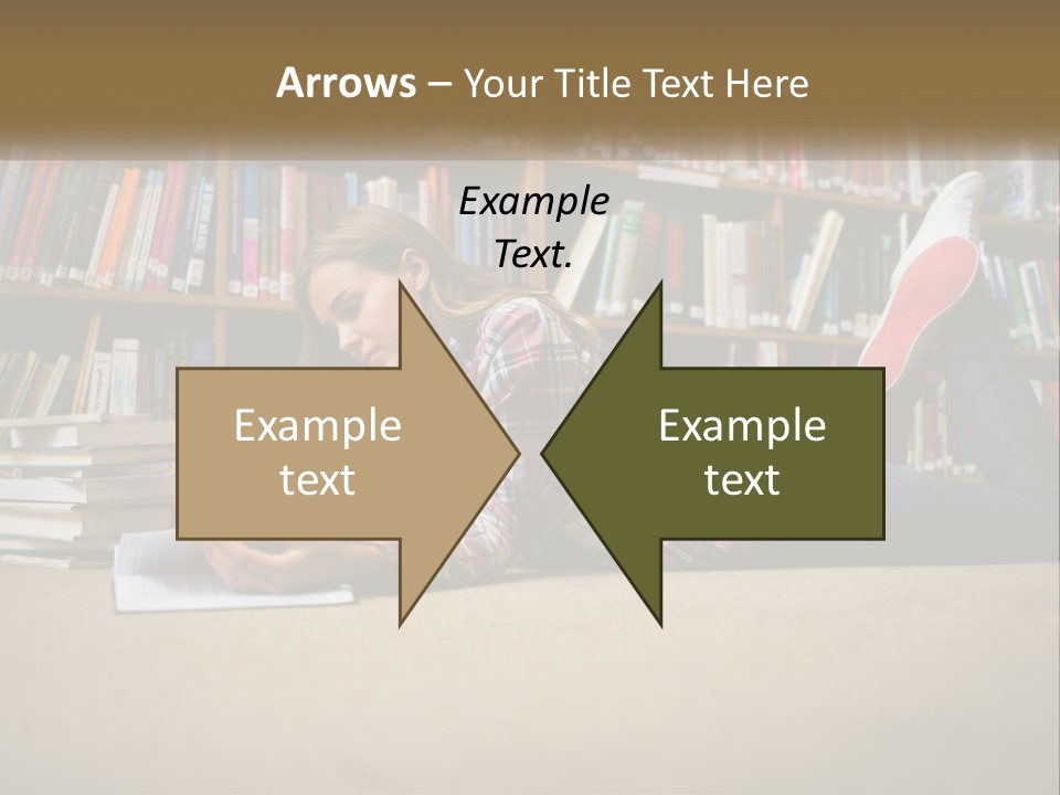 A Woman Laying On The Floor Reading A Book PowerPoint Template