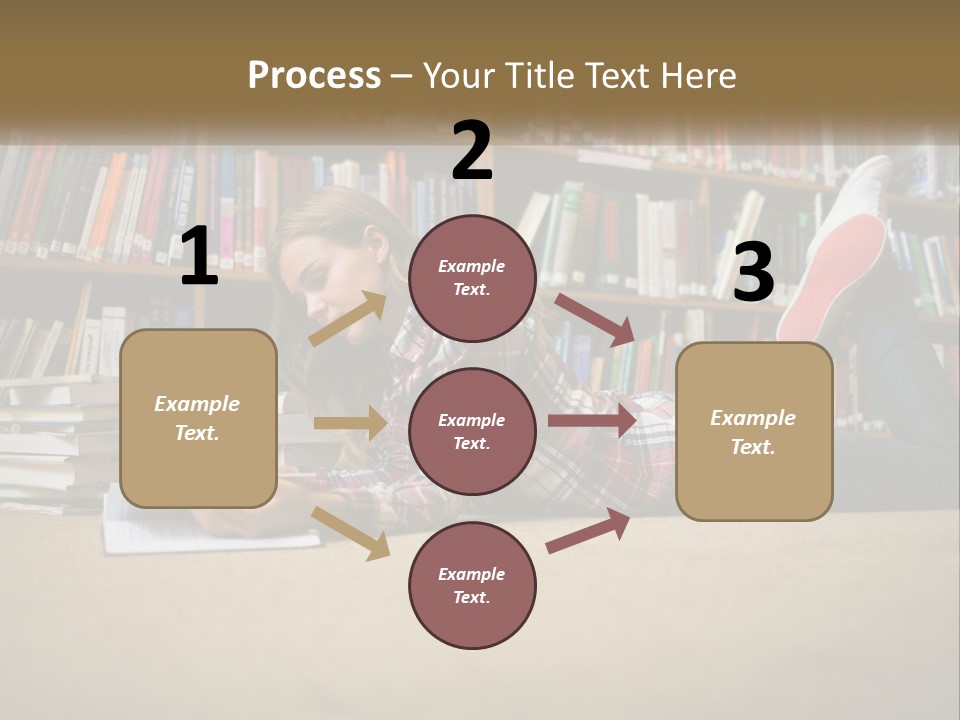 A Woman Laying On The Floor Reading A Book PowerPoint Template