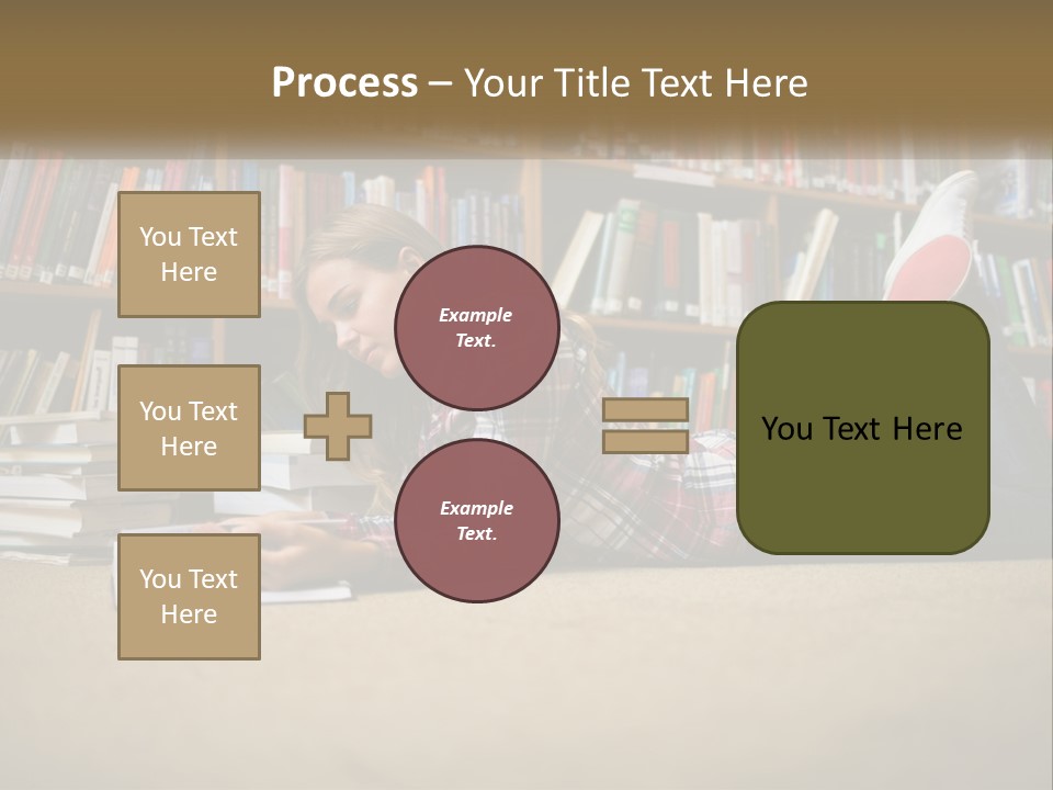 A Woman Laying On The Floor Reading A Book PowerPoint Template