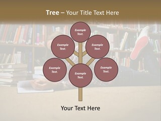 A Woman Laying On The Floor Reading A Book PowerPoint Template