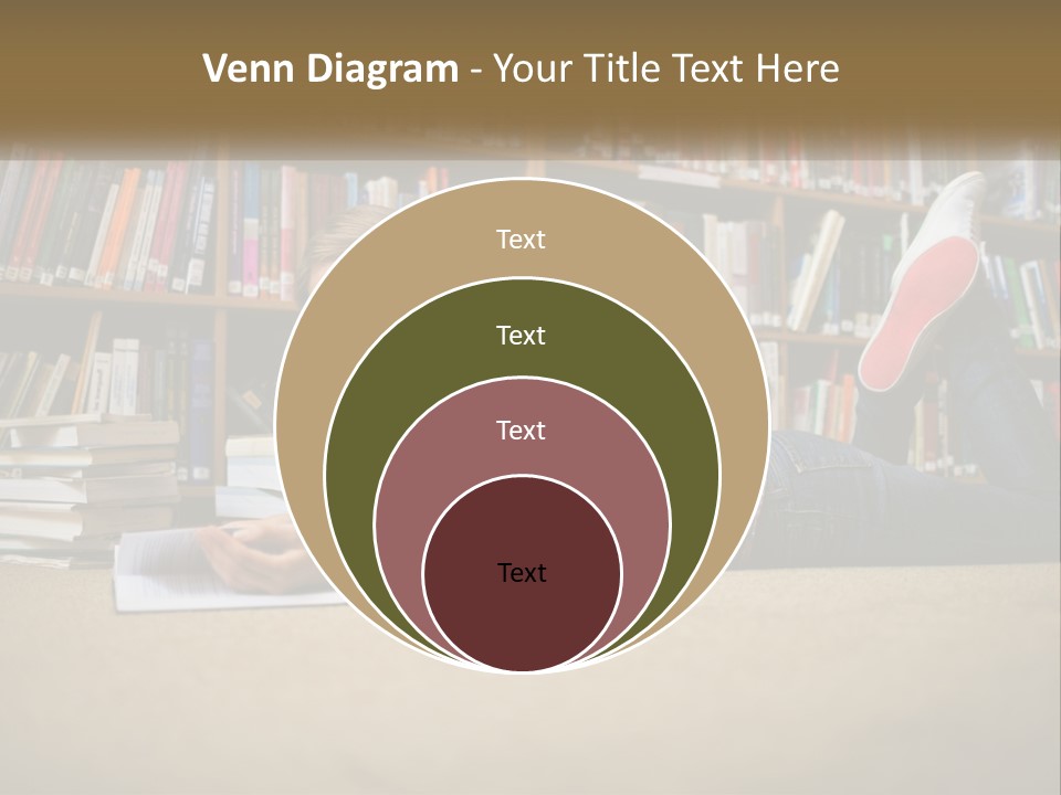 A Woman Laying On The Floor Reading A Book PowerPoint Template