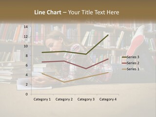 A Woman Laying On The Floor Reading A Book PowerPoint Template