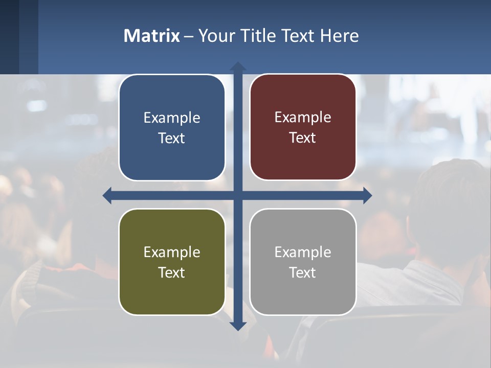 A Group Of People Sitting In Front Of A Stage PowerPoint Template