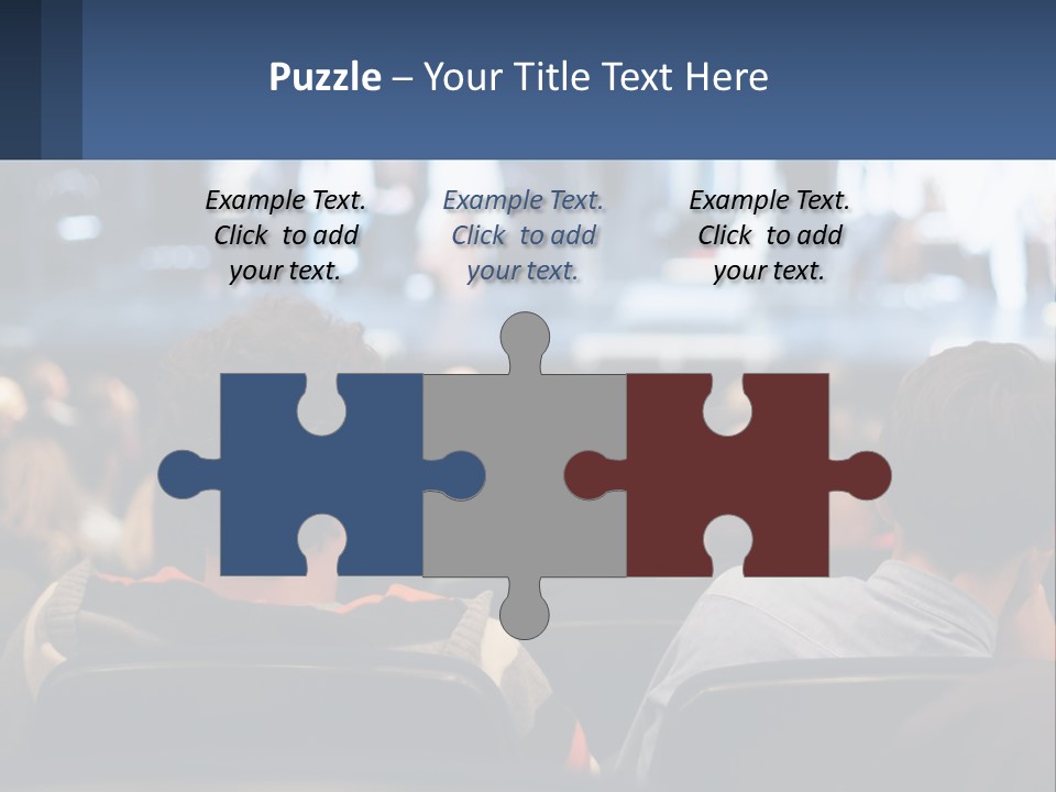 A Group Of People Sitting In Front Of A Stage PowerPoint Template