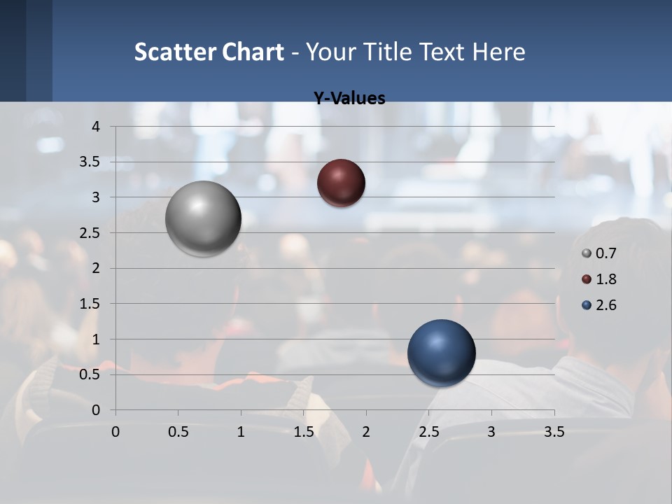 A Group Of People Sitting In Front Of A Stage PowerPoint Template