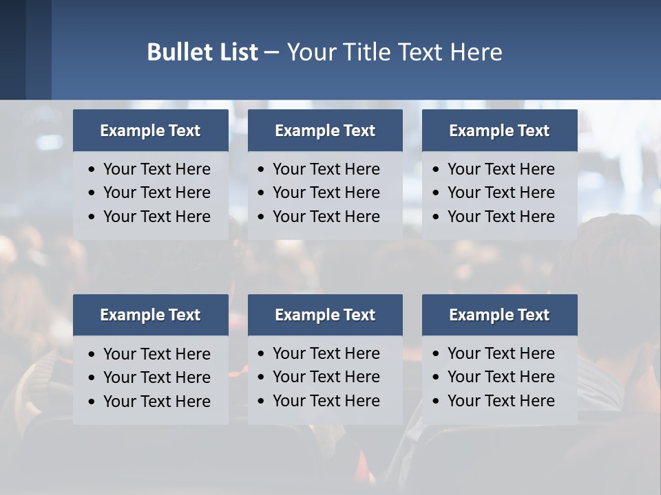 A Group Of People Sitting In Front Of A Stage PowerPoint Template