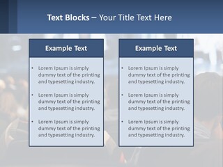 A Group Of People Sitting In Front Of A Stage PowerPoint Template