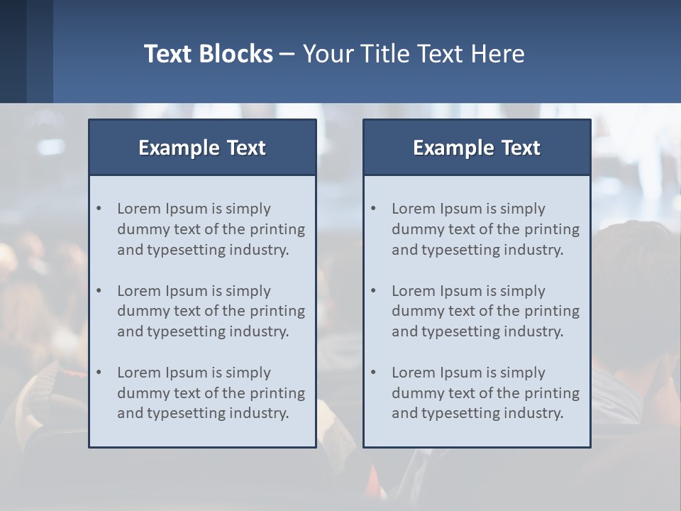A Group Of People Sitting In Front Of A Stage PowerPoint Template