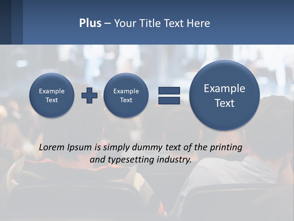 A Group Of People Sitting In Front Of A Stage PowerPoint Template