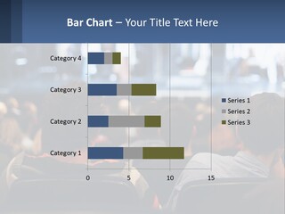 A Group Of People Sitting In Front Of A Stage PowerPoint Template