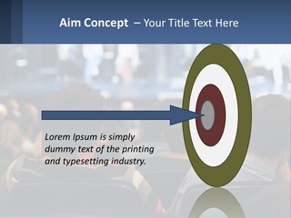 A Group Of People Sitting In Front Of A Stage PowerPoint Template