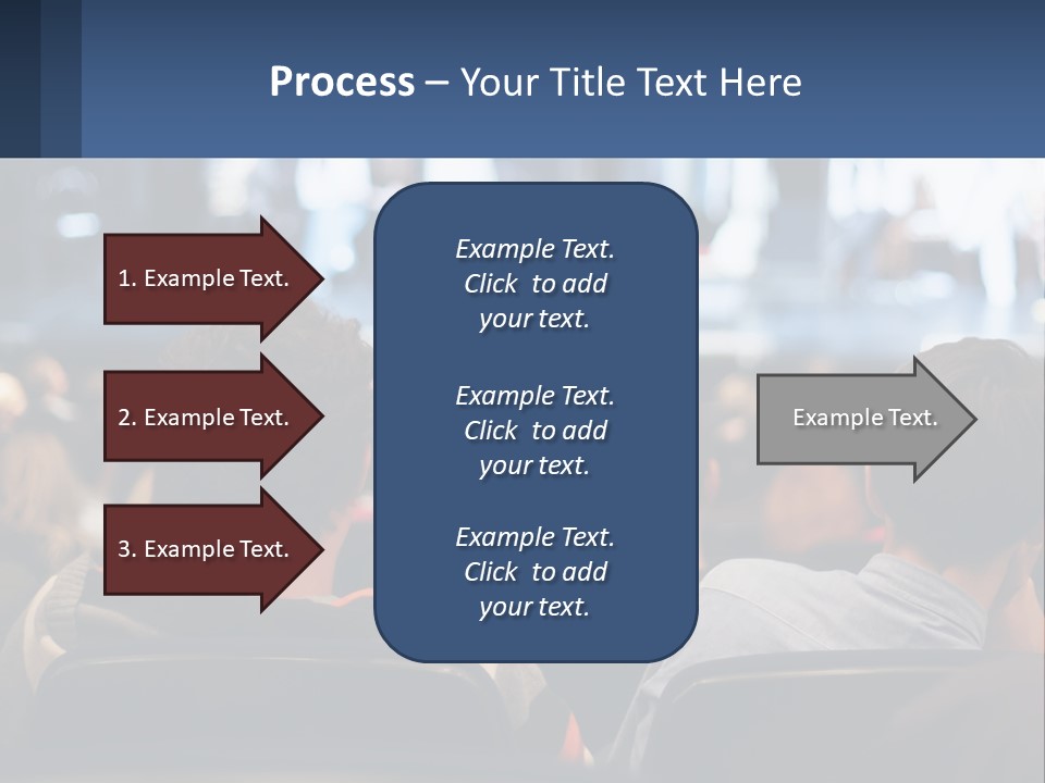 A Group Of People Sitting In Front Of A Stage PowerPoint Template