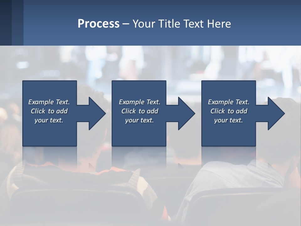 A Group Of People Sitting In Front Of A Stage PowerPoint Template