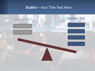 A Group Of People Sitting In Front Of A Stage PowerPoint Template