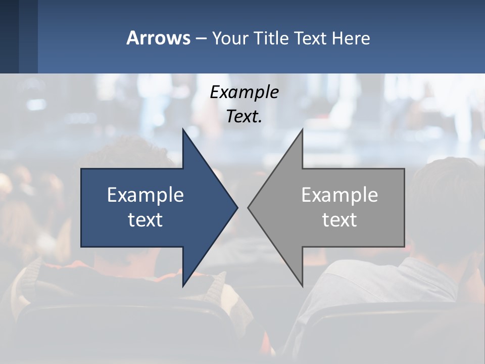A Group Of People Sitting In Front Of A Stage PowerPoint Template