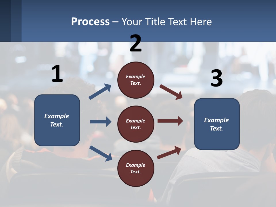 A Group Of People Sitting In Front Of A Stage PowerPoint Template