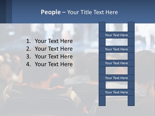 A Group Of People Sitting In Front Of A Stage PowerPoint Template