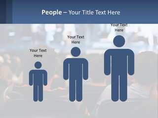 A Group Of People Sitting In Front Of A Stage PowerPoint Template