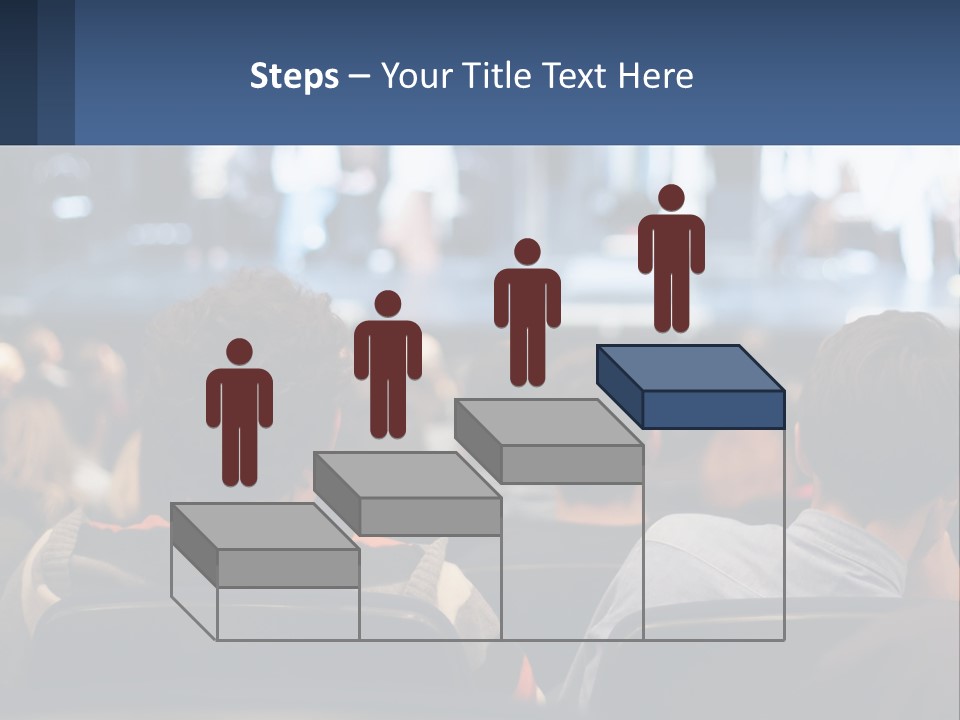 A Group Of People Sitting In Front Of A Stage PowerPoint Template