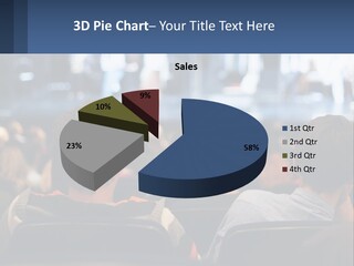 A Group Of People Sitting In Front Of A Stage PowerPoint Template