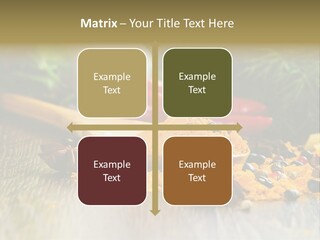 A Wooden Spoon Filled With Yellow Powder Next To Vegetables PowerPoint Template