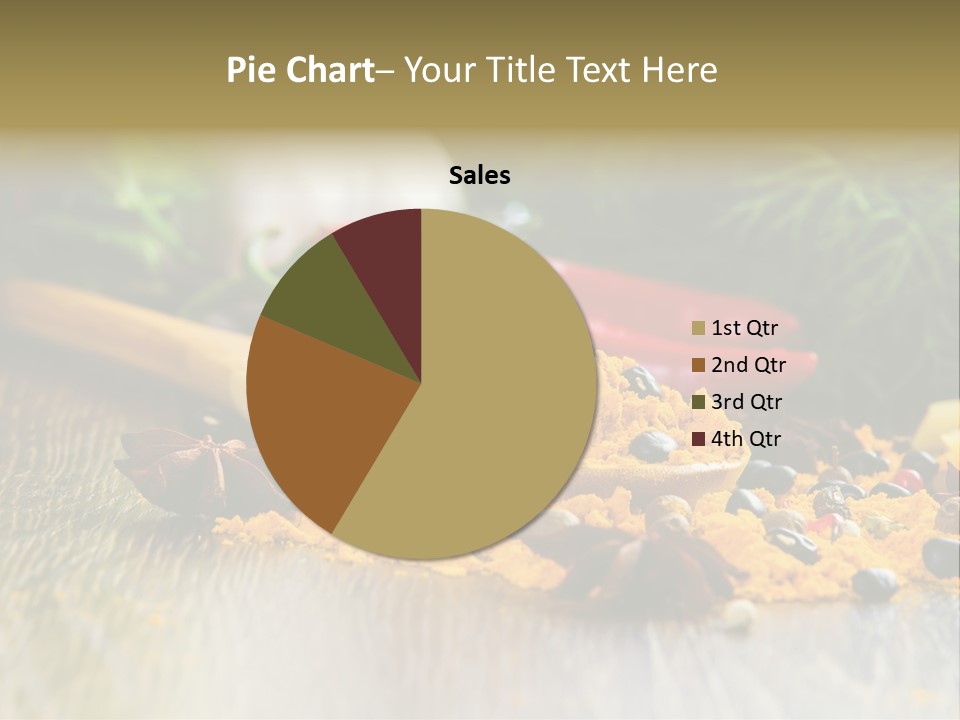 A Wooden Spoon Filled With Yellow Powder Next To Vegetables PowerPoint Template