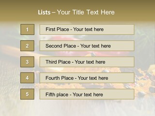 A Wooden Spoon Filled With Yellow Powder Next To Vegetables PowerPoint Template