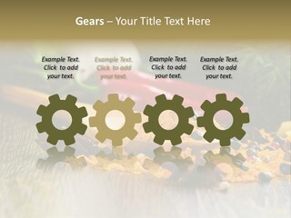 A Wooden Spoon Filled With Yellow Powder Next To Vegetables PowerPoint Template