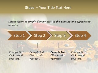 A Wooden Spoon Filled With Yellow Powder Next To Vegetables PowerPoint Template