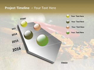 A Wooden Spoon Filled With Yellow Powder Next To Vegetables PowerPoint Template