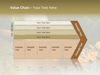 A Wooden Spoon Filled With Yellow Powder Next To Vegetables PowerPoint Template