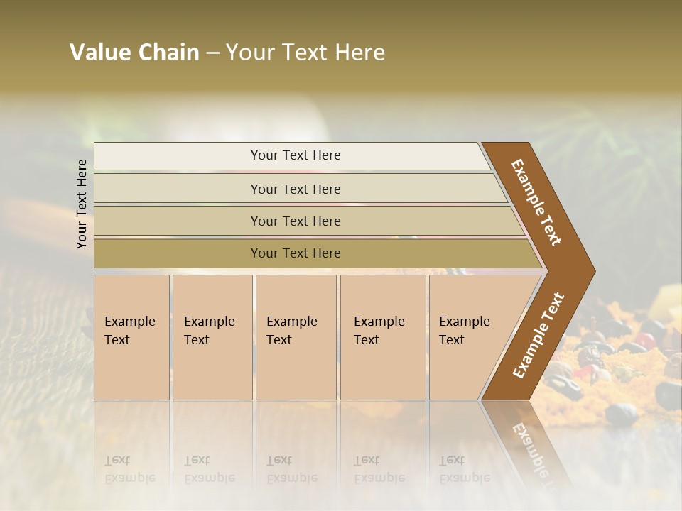 A Wooden Spoon Filled With Yellow Powder Next To Vegetables PowerPoint Template