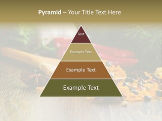 A Wooden Spoon Filled With Yellow Powder Next To Vegetables PowerPoint Template