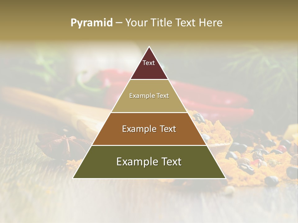 A Wooden Spoon Filled With Yellow Powder Next To Vegetables PowerPoint Template