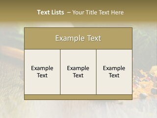 A Wooden Spoon Filled With Yellow Powder Next To Vegetables PowerPoint Template