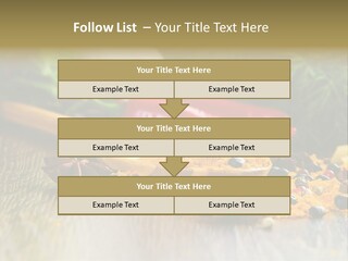 A Wooden Spoon Filled With Yellow Powder Next To Vegetables PowerPoint Template