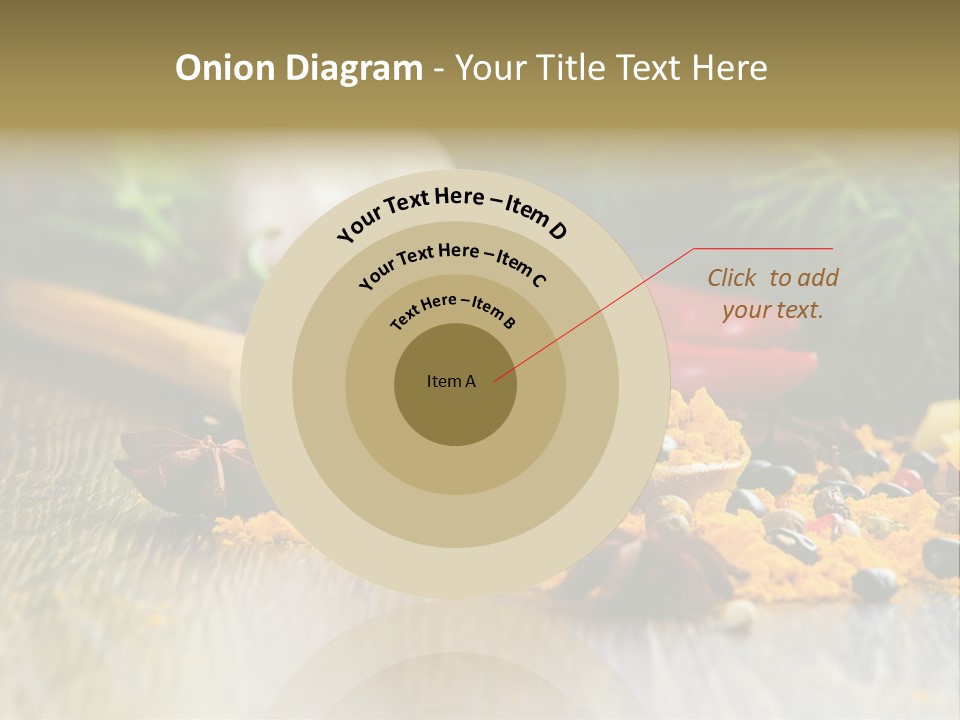 A Wooden Spoon Filled With Yellow Powder Next To Vegetables PowerPoint Template