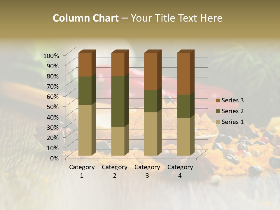 A Wooden Spoon Filled With Yellow Powder Next To Vegetables PowerPoint Template