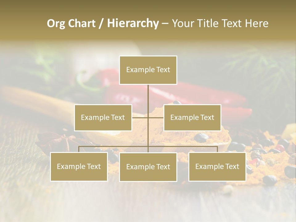 A Wooden Spoon Filled With Yellow Powder Next To Vegetables PowerPoint Template